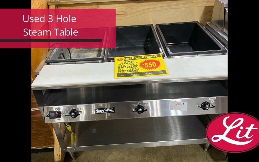 Used 3 Hole Steam Table