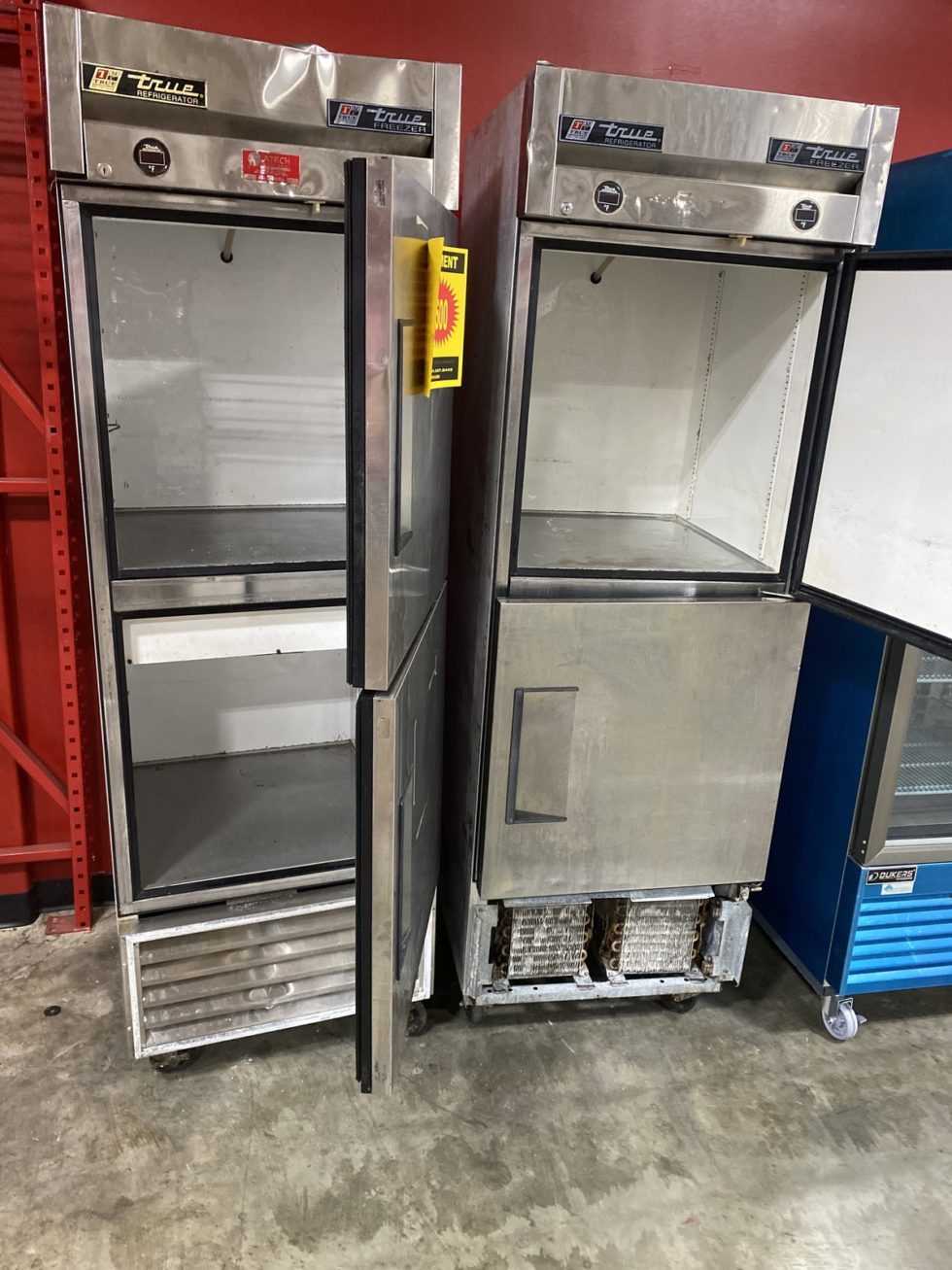Split Freezer Refrigerator Lit Restaurant Supply