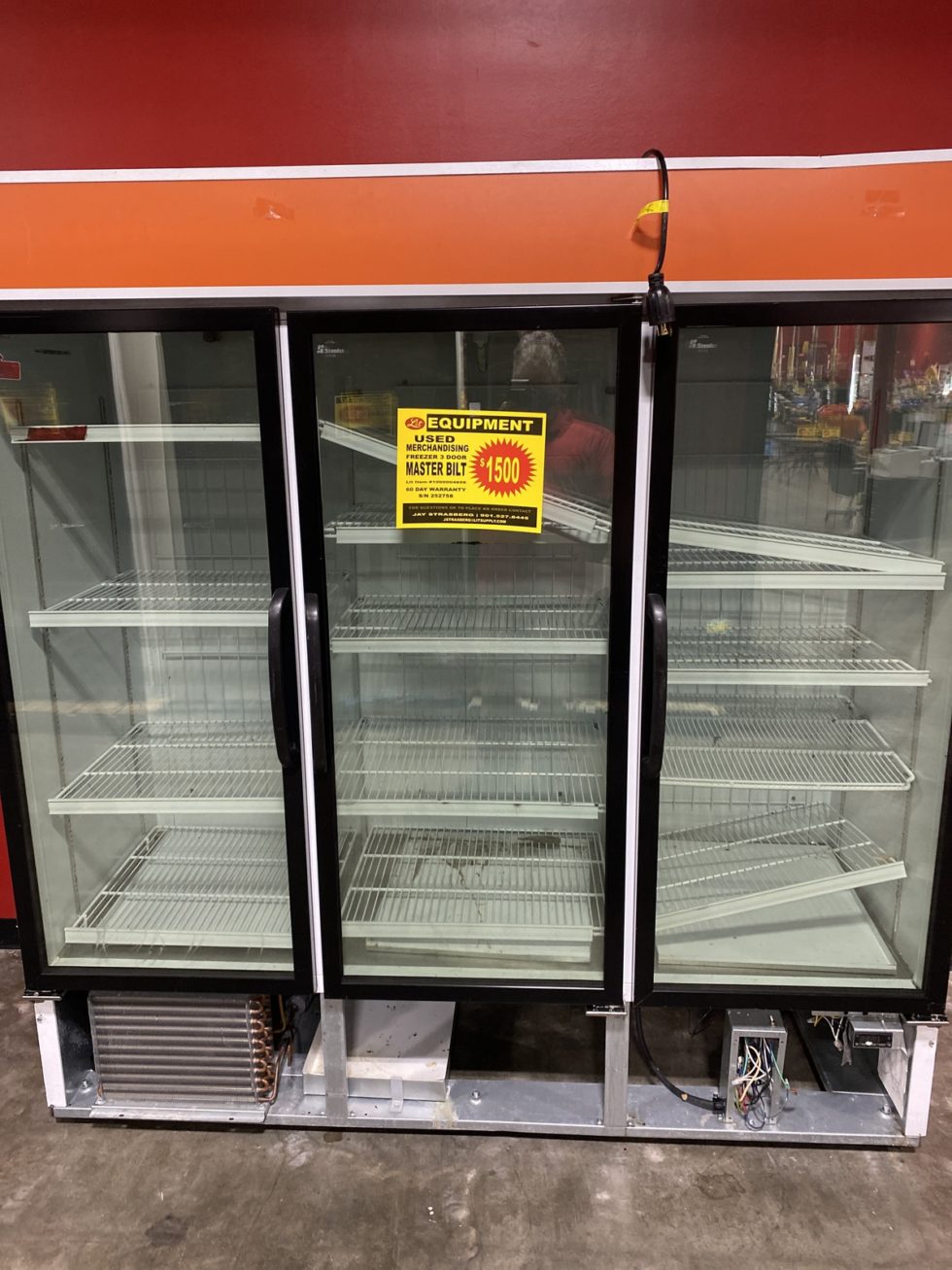 Used 3 Door Merchandising Freezer Lit Restaurant Supply